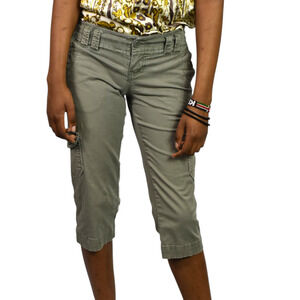 Vintage No Boundaries Shorts Green Olive Skimmer Low Rise Longline Cargo Long 3